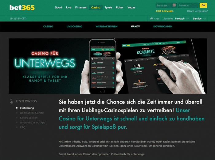 bet365 casino mobile