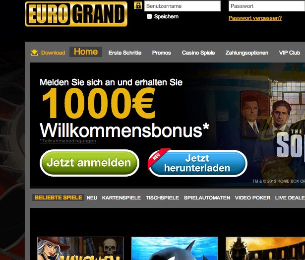 eurogrand casino bonus