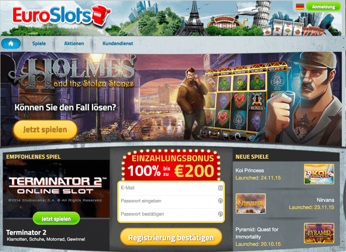 euroslots casino start