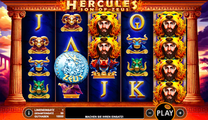 hercules son of zeus pragmatic play