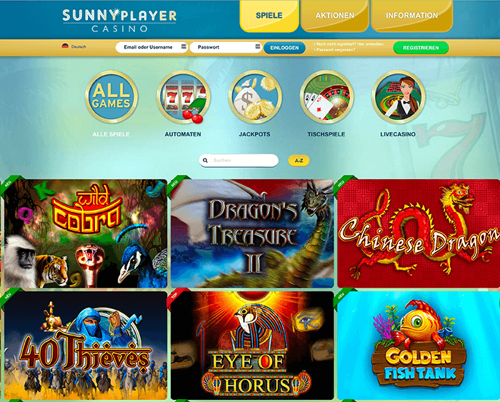 sunnyplayer spiele